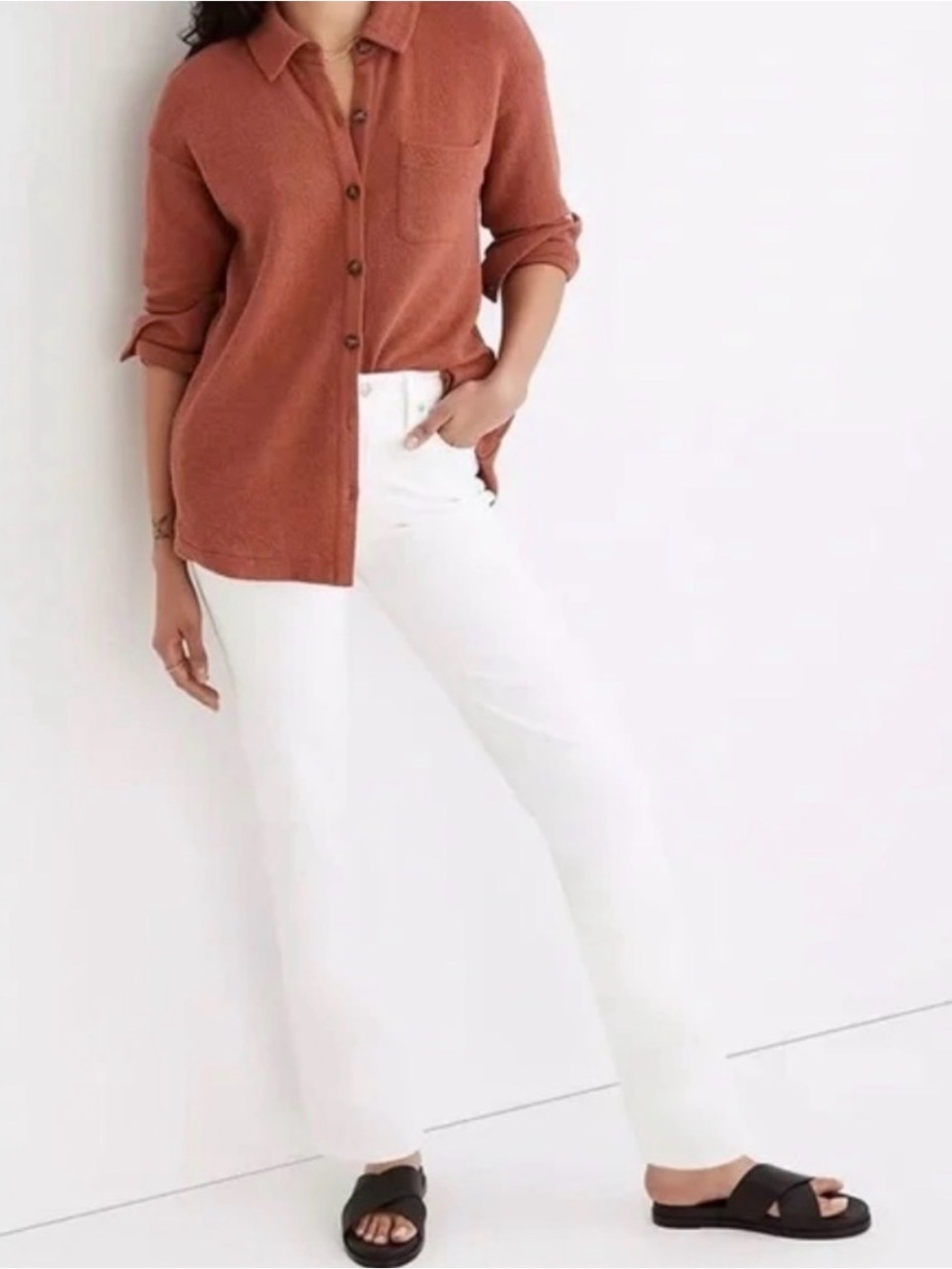 Madewell The Mid-Rise Perfect Vintage Straight Jean White Size 28